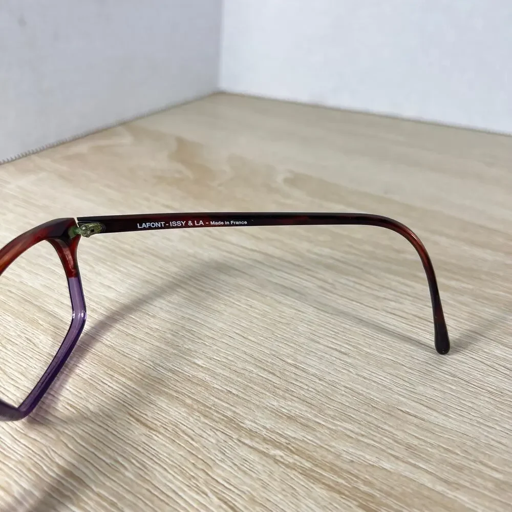 Lafont Issy LA Hitparade 5022 Eyeglasses Striped Brown Purple Frames 53-15-137